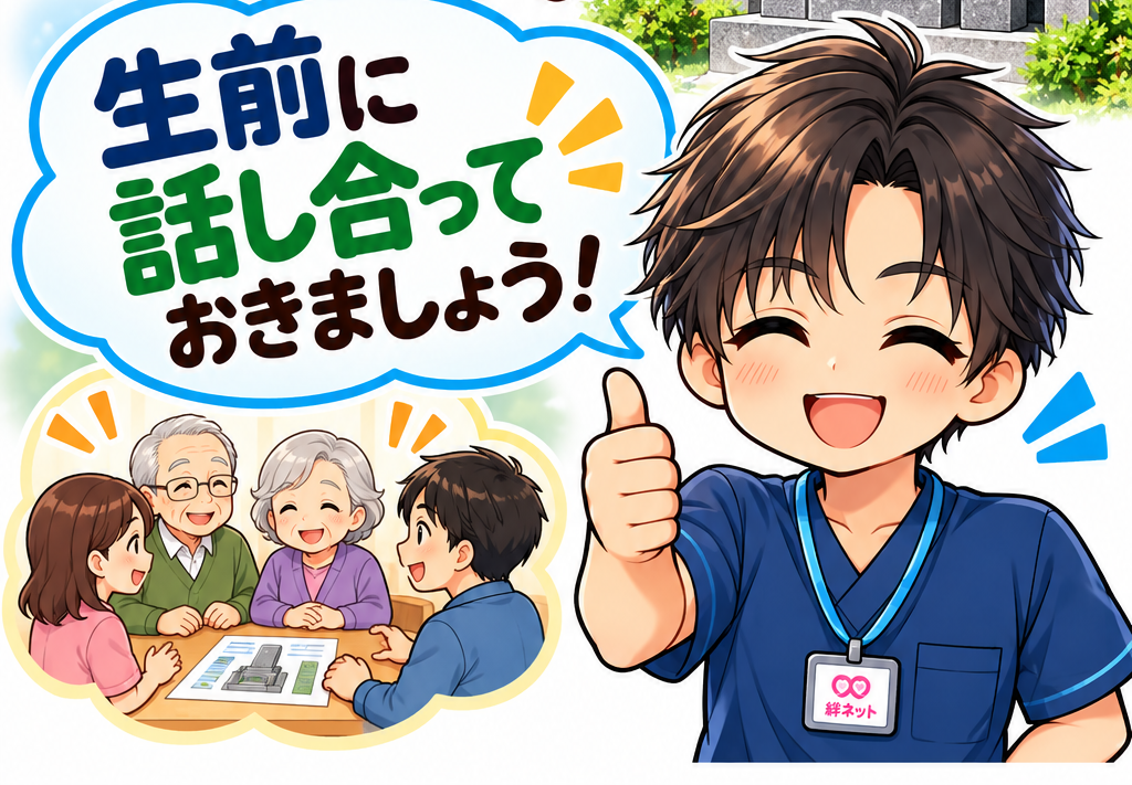 絆くん 生前に話し合っておきましょう