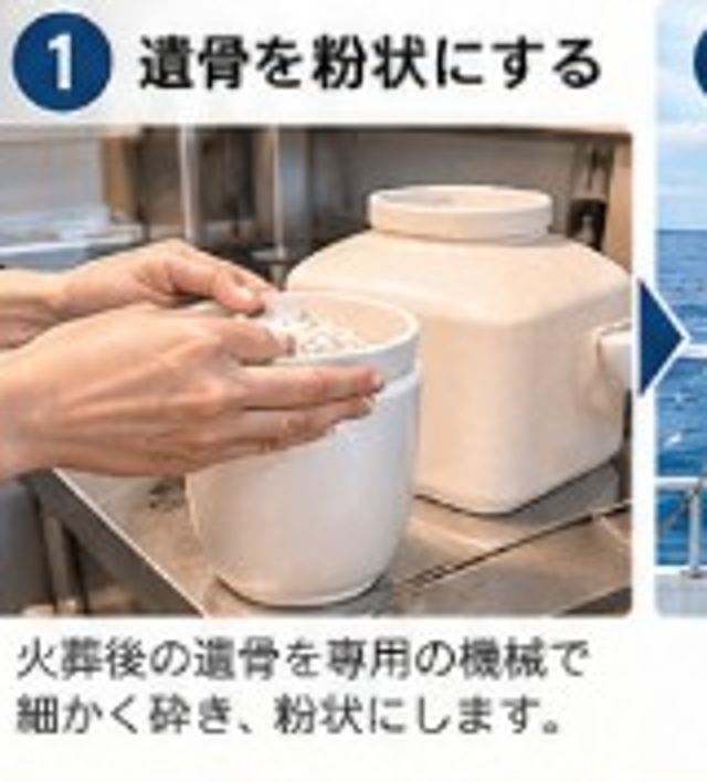 海洋散骨の手順1