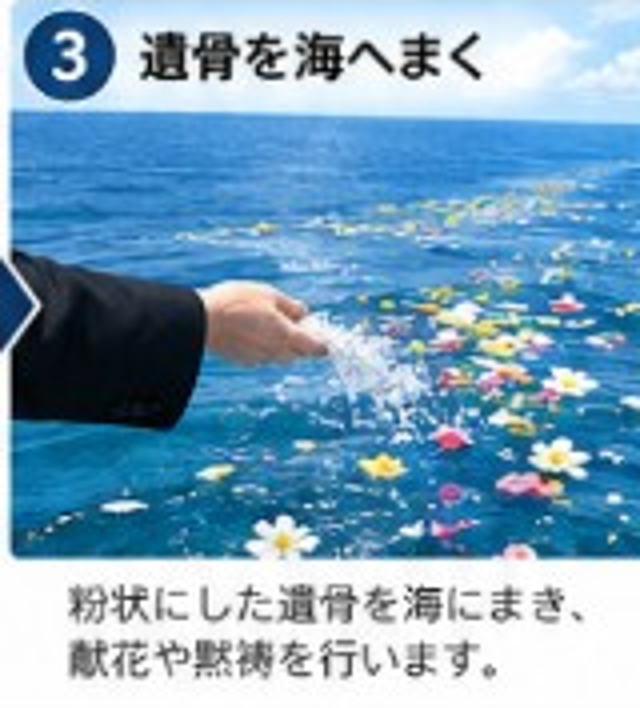 海洋散骨の手順3